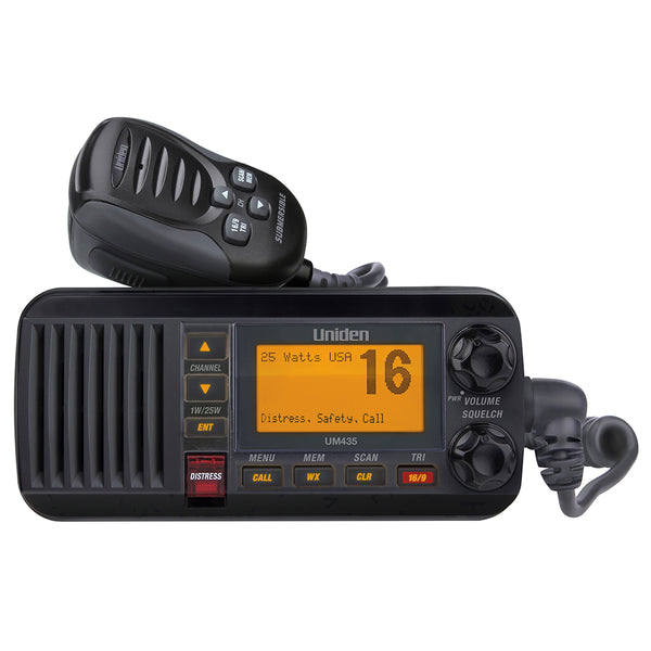 Uniden UM435 Fixed Mount VHF Radio - Black [UM435BK] - Houseboatparts.com