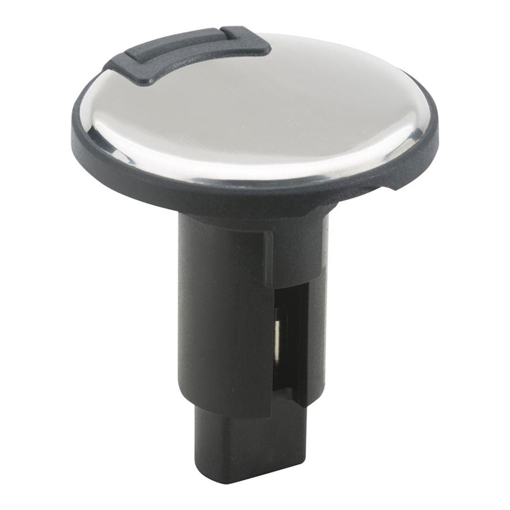 Attwood LightArmor Plug-In Base - 2 Pin - Stainless Steel - Round [910R2PSB-7] - Houseboatparts.com