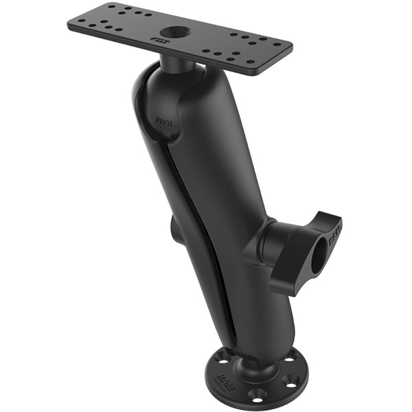 Ram Mount Universal D Size Ball Mount with Long Arm for 9"-12" Fishfinders and Chartplotters [RAM-D-115-E] - Houseboatparts.com