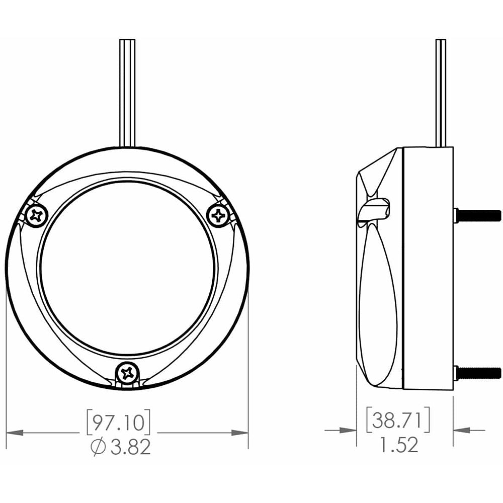 Lumitec Zambezi Quattro Surface Mount Underwater Light - White/Blue [101459] - Houseboatparts.com