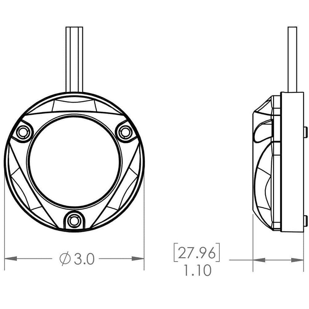 Lumitec Zambezi Mini Surface Mount Underwater Light - White - Non-Dimming [101456] - Houseboatparts.com