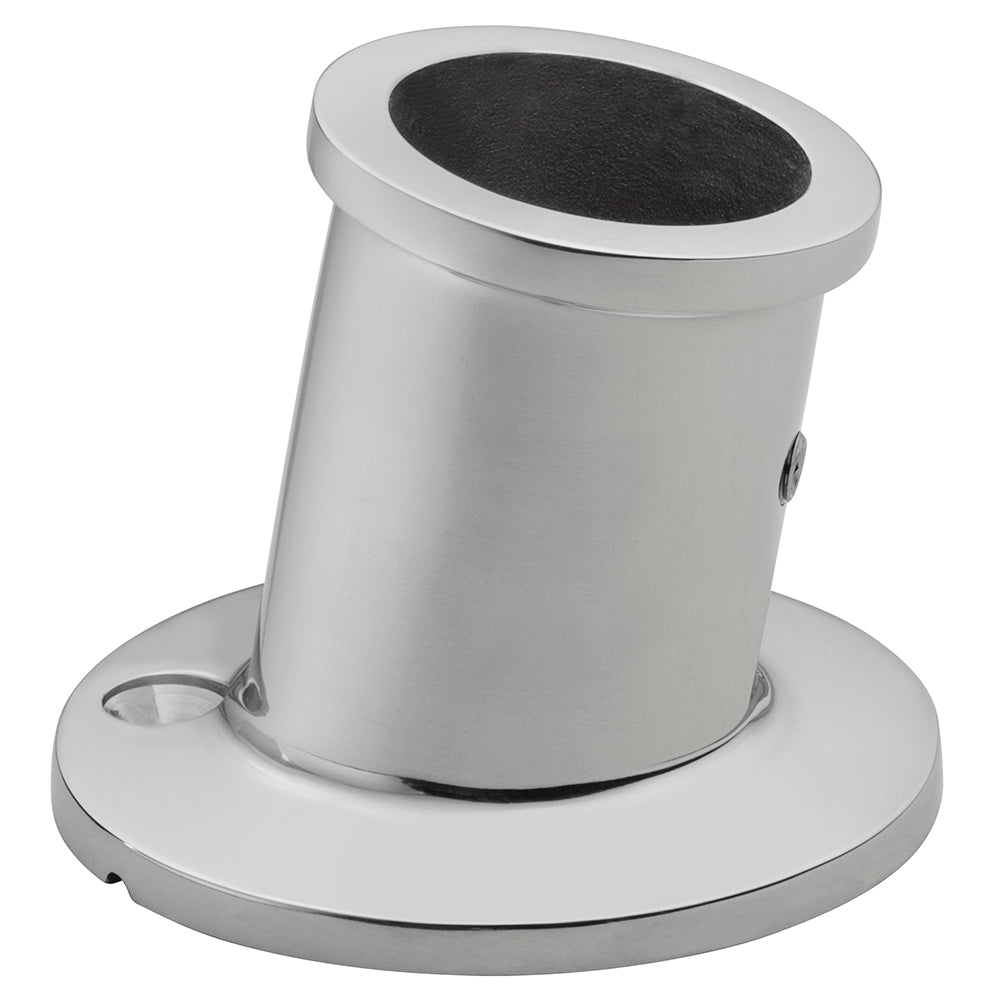 Whitecap Top-Mounted Flag Pole Socket - Stainless Seel - 1-1/4" ID [6169] - Houseboatparts.com