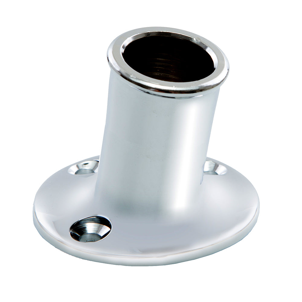 Whitecap Top-Mounted Flag Pole Socket CP/Brass - 3/4" ID [S-5001] - Houseboatparts.com