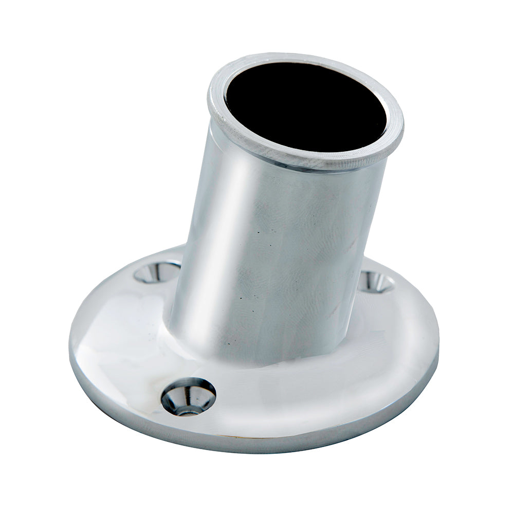 Whitecap Top-Mounted Flag Pole Socket CP/Brass - 1" ID [S-5002] - Houseboatparts.com