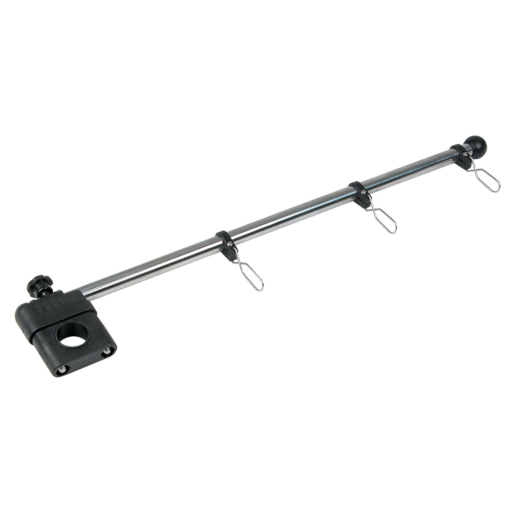 Whitecap 17" Rail Mount Flag Pole - 1/2" Diameter, Stainless Steel Staff Nylon Mount [S-5010] - Houseboatparts.com