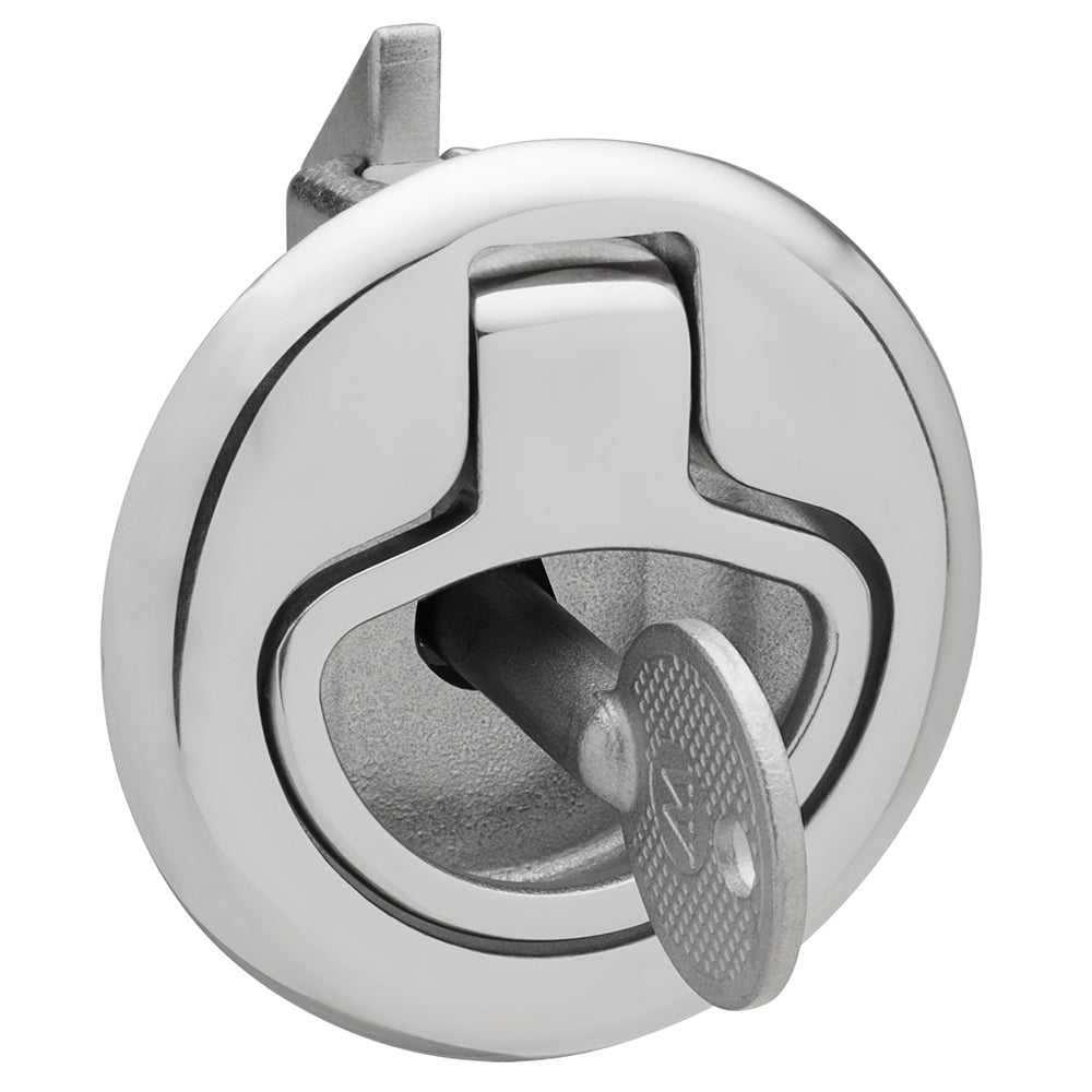 Whitecap Slam Latch Stainless Steel Locking Ring Pull [6136C] - Houseboatparts.com