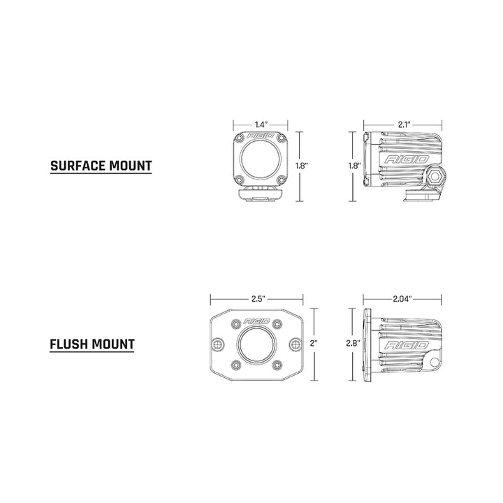 RIGID Industries Ignite Flush Mount Flood - Black [20641] - Houseboatparts.com