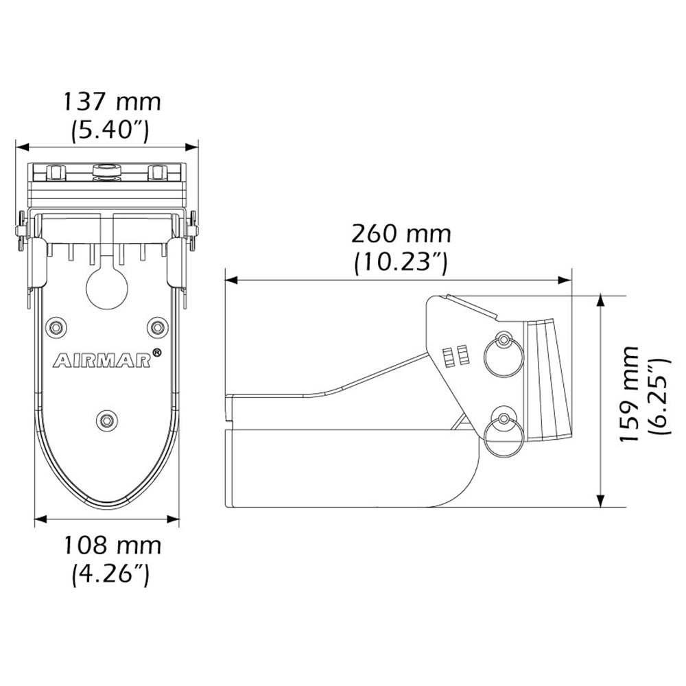 Airmar TM185C-HW High Frequency Wide Beam CHIRP Transom Mount 14-Pin Transducer f/Humminbird [TM185C-HW-14HB] - Houseboatparts.com