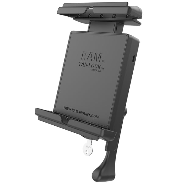RAM Mount Tab-Lock Locking Cradle f/Apple iPad mini 1-3 w/Case, Skin Sleeve [RAM-HOL-TABL12U] - Houseboatparts.com