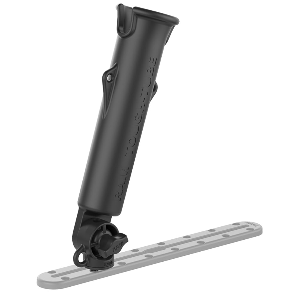 RAM Mount Tough-Tube Rod Holder w/Track Base [RAP-394-418] - Houseboatparts.com