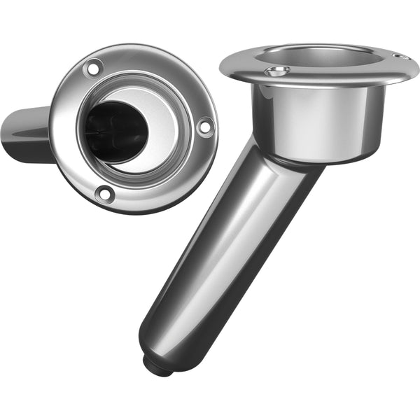 Mate Series Stainless Steel 30 Rod  Cup Holder - Drain - Round Top [C1030D] - Houseboatparts.com