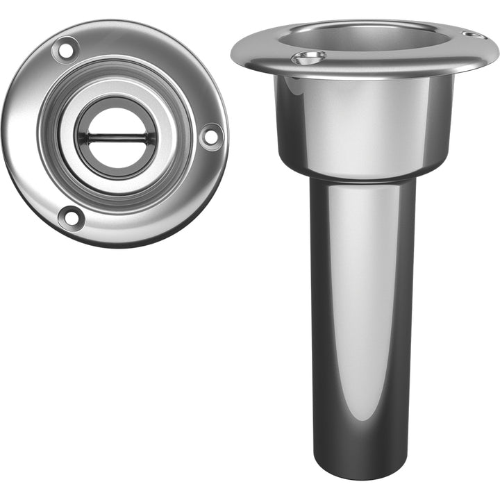 Mate Series Stainless Steel 0 Rod  Cup Holder - Open - Round Top [C1000ND] - Houseboatparts.com