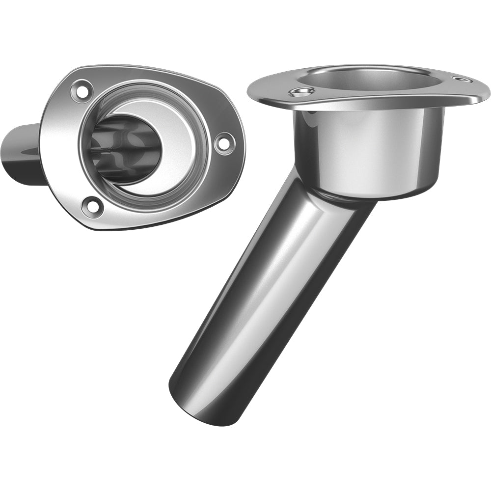 Mate Series Stainless Steel 30 Rod  Cup Holder - Open - Oval Top [C2030ND] - Houseboatparts.com