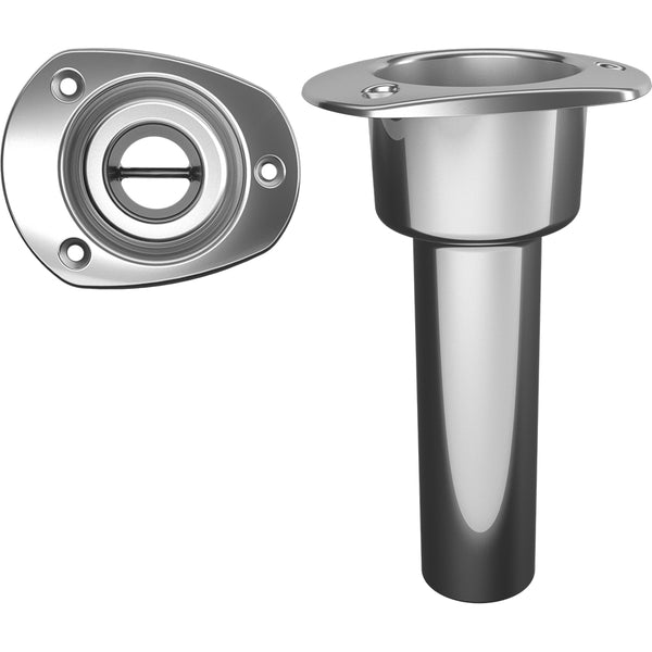Mate Series Stainless Steel 0 Rod  Cup Holder - Open - Oval Top [C2000ND] - Houseboatparts.com