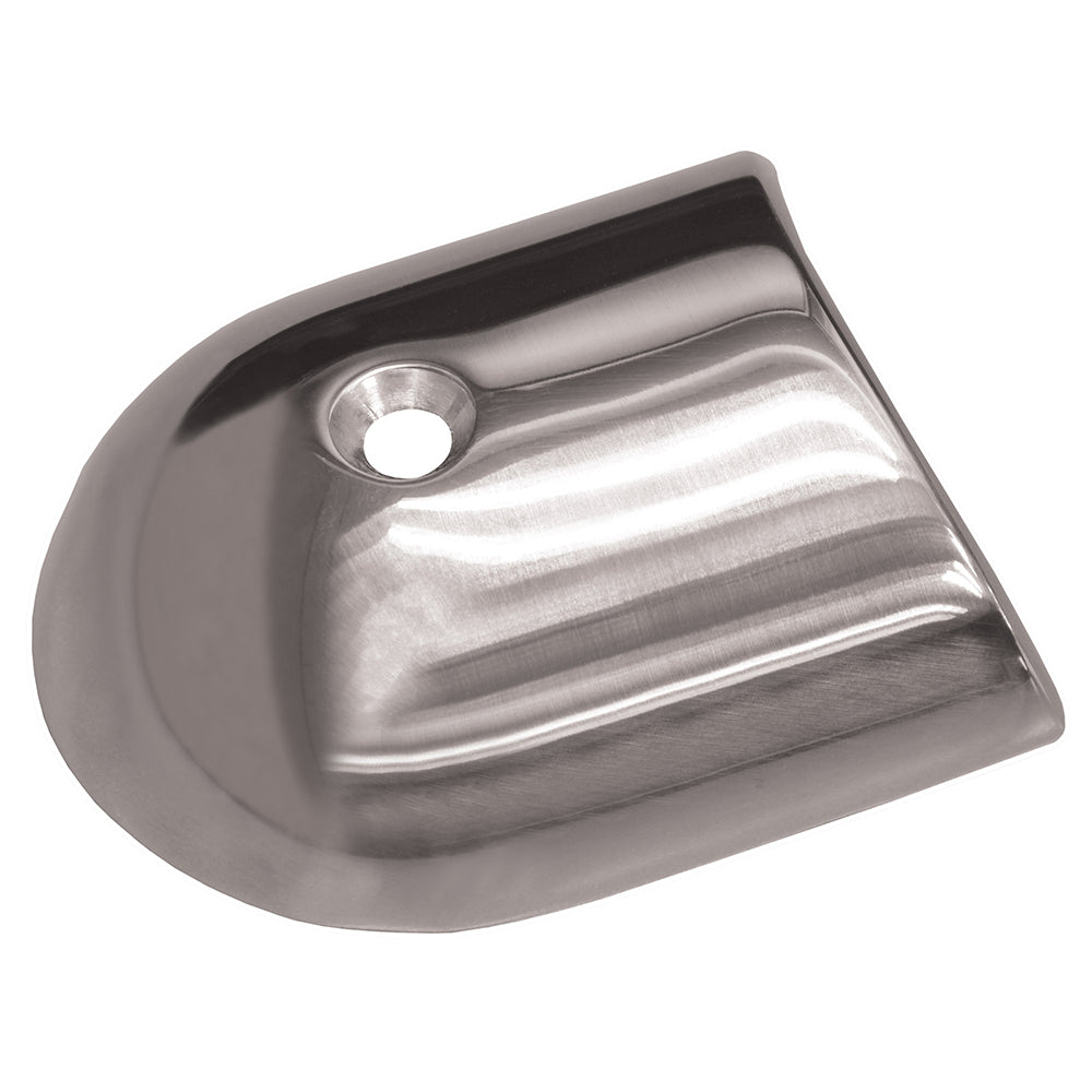 TACO Polished Stainless Steel 2-19/64 Rub Rail End Cap [F16-0091] - Houseboatparts.com