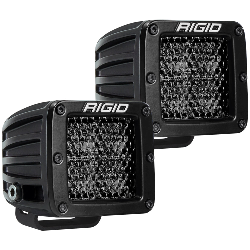 RIGID Industries D-Series Pro Spot Diffused Midnight Surface Mount - Pair [202513BLK] - Houseboatparts.com