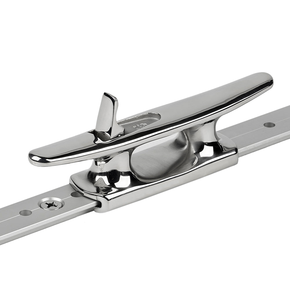 Schaefer Mid-Rail Chock/Cleat Stainless Steel - 1-1/4" [70-75] - Houseboatparts.com