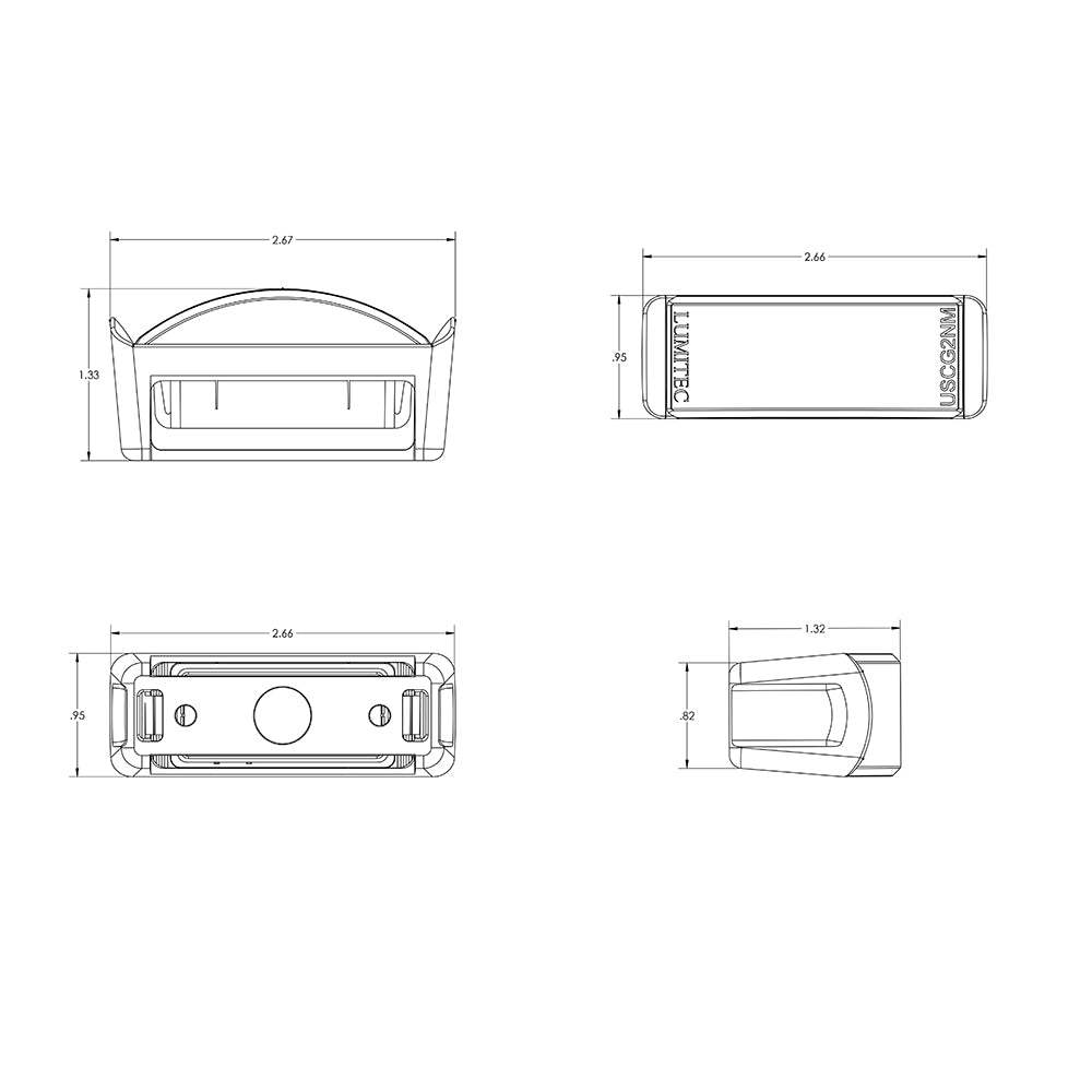 Lumitec Contour Series Inset Navigation Light - Port Red [101574] - Houseboatparts.com