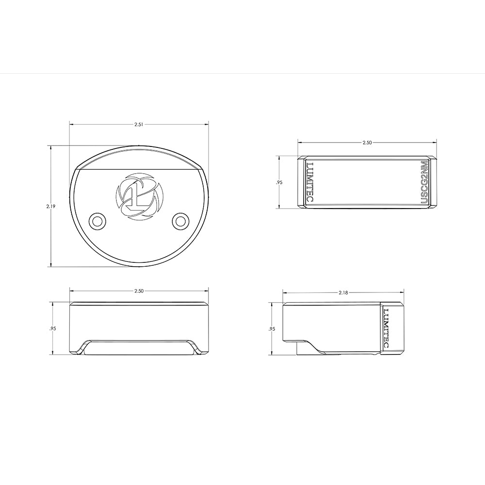 Lumitec Surface Mount Navigation Light - Composite - Port Red [101596] - Houseboatparts.com