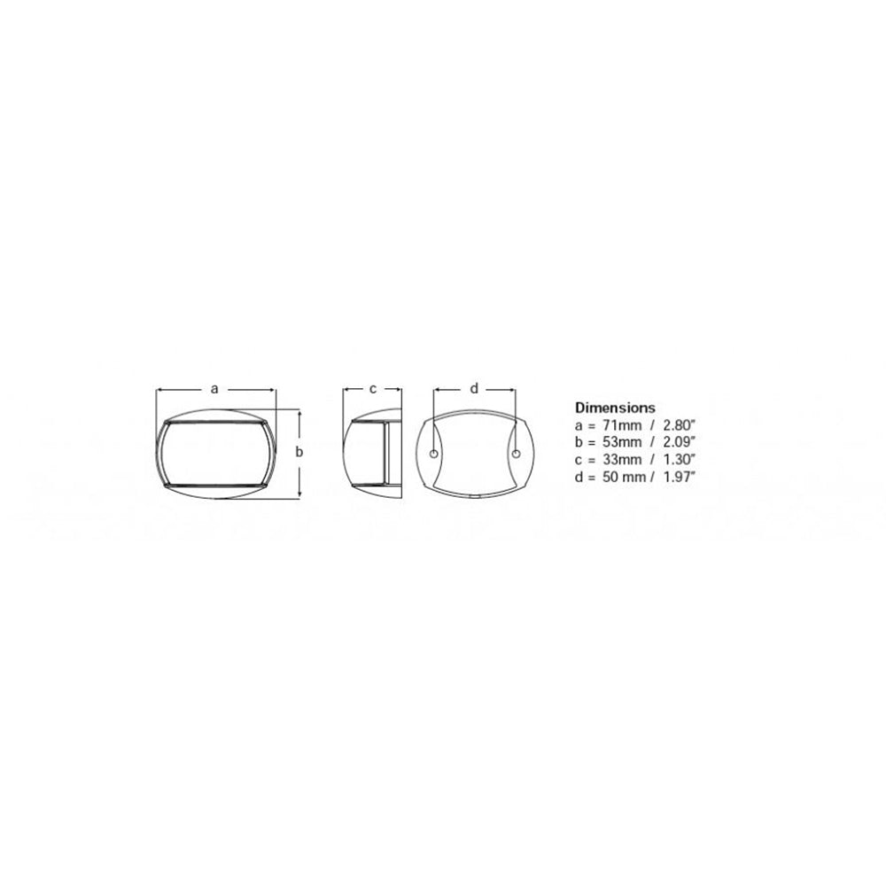 Hella Marine NaviLED Compact 2nm Towing Navigation Lamp - Black Shroud [980520601] - Houseboatparts.com