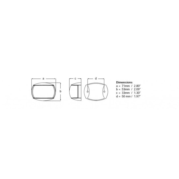 Hella Marine NaviLED Compact 2nm Towing Navigation Lamp - Black Shroud [980520601] - Houseboatparts.com