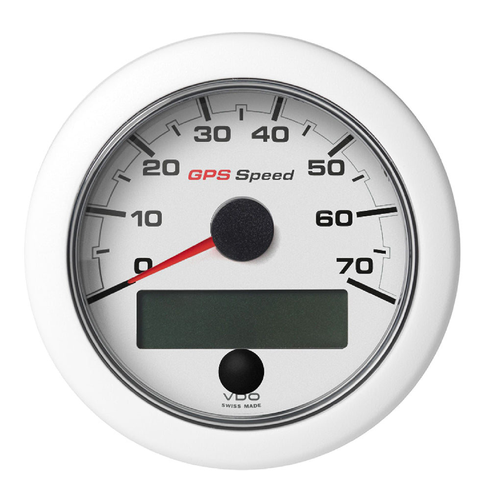 Veratron 3-3/8" (85mm) OceanLink GPS Speedometer (0-70 KN/MPH/KMH) - White Dial  Bezel [A2C1352090001] - Houseboatparts.com