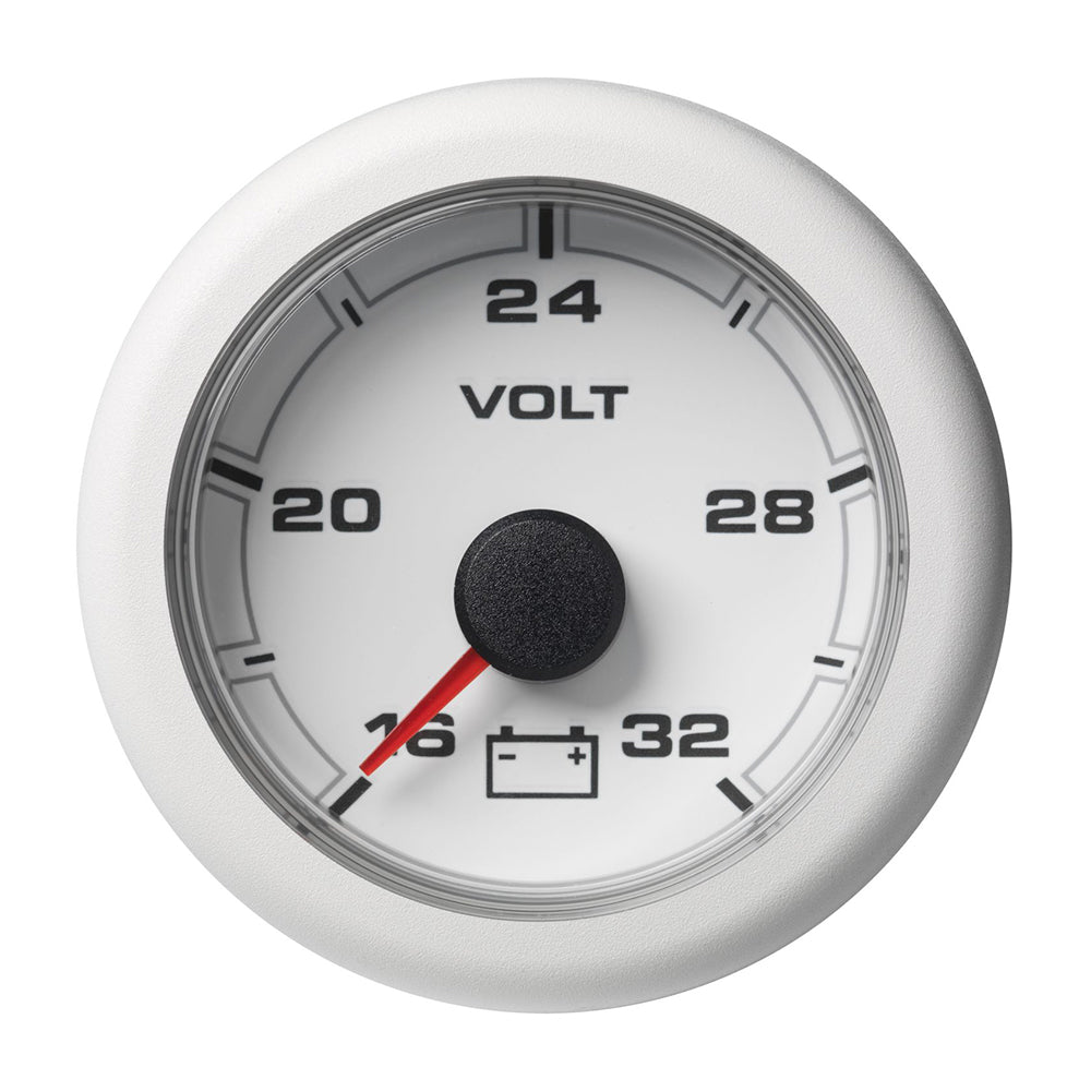 Veratron 52MM (2-1/16") OceanLink Battery Voltage Gauge - 16 to 32V - White Dial  Bezel [A2C1066130001] - Houseboatparts.com