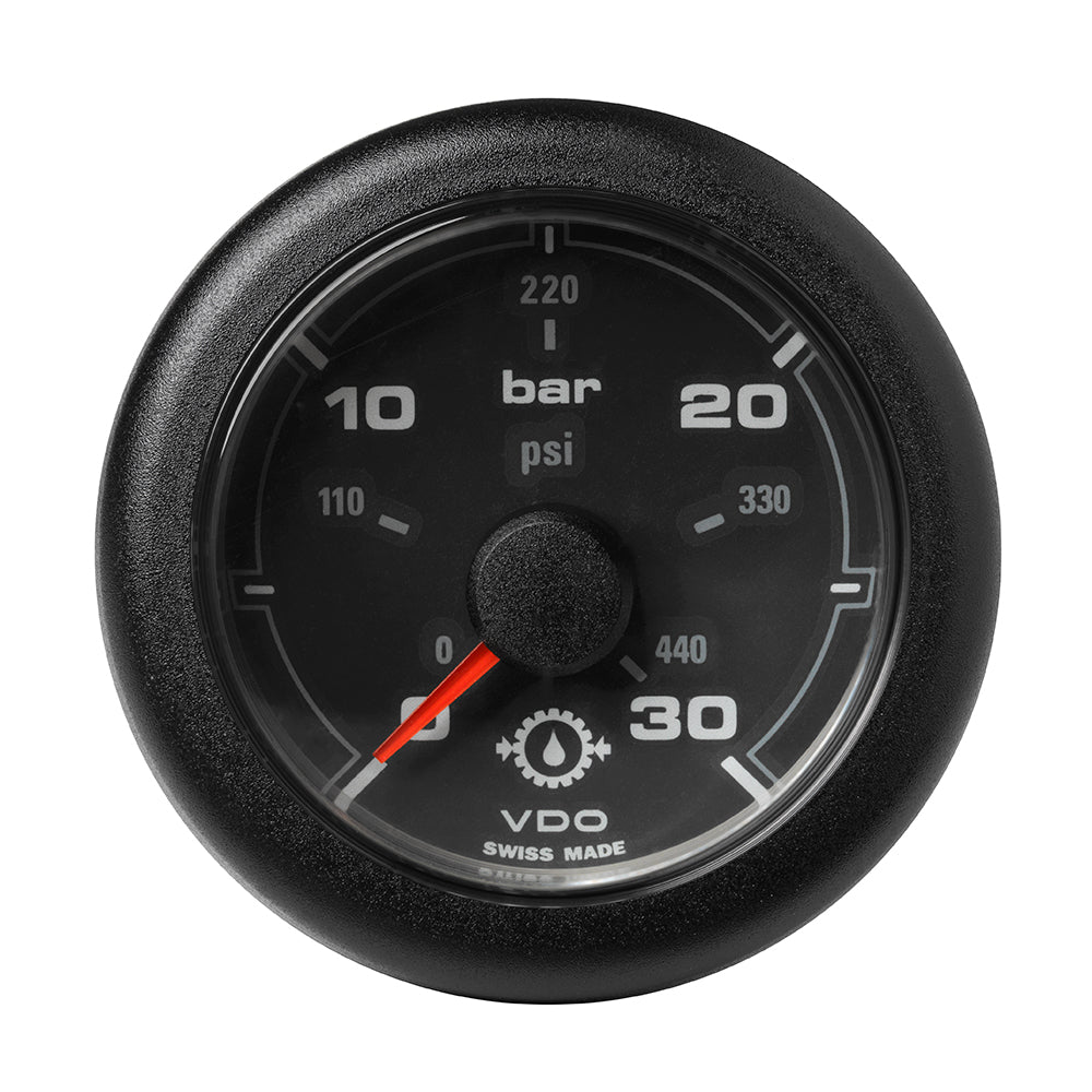 Veratron 52MM (2-1/16") OceanLink Transmission Oil Pressure Gauge - 30 Bar/440 PSI - Black Dial  Bezel [A2C1066040001] - Houseboatparts.com