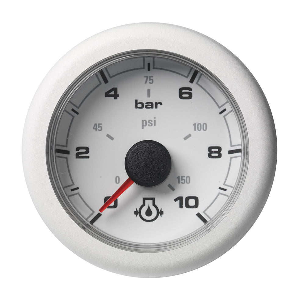 Veratron 52MM (2-1/16") OceanLink Engine Oil Pressure - 10 Bar/150 PSI - White Dial  Bezel [A2C1066010001] - Houseboatparts.com