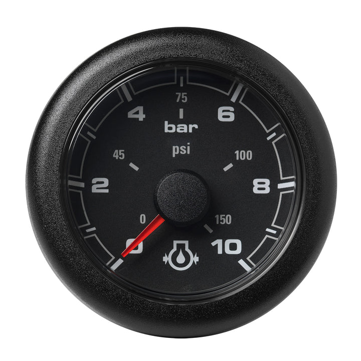 Veratron 52MM (2 - 1/16") OceanLink Engine Oil Pressure Gauge - 10 Bar/150 PSI - Black Dial Bezel [A2C1066000001] - Houseboatparts.com