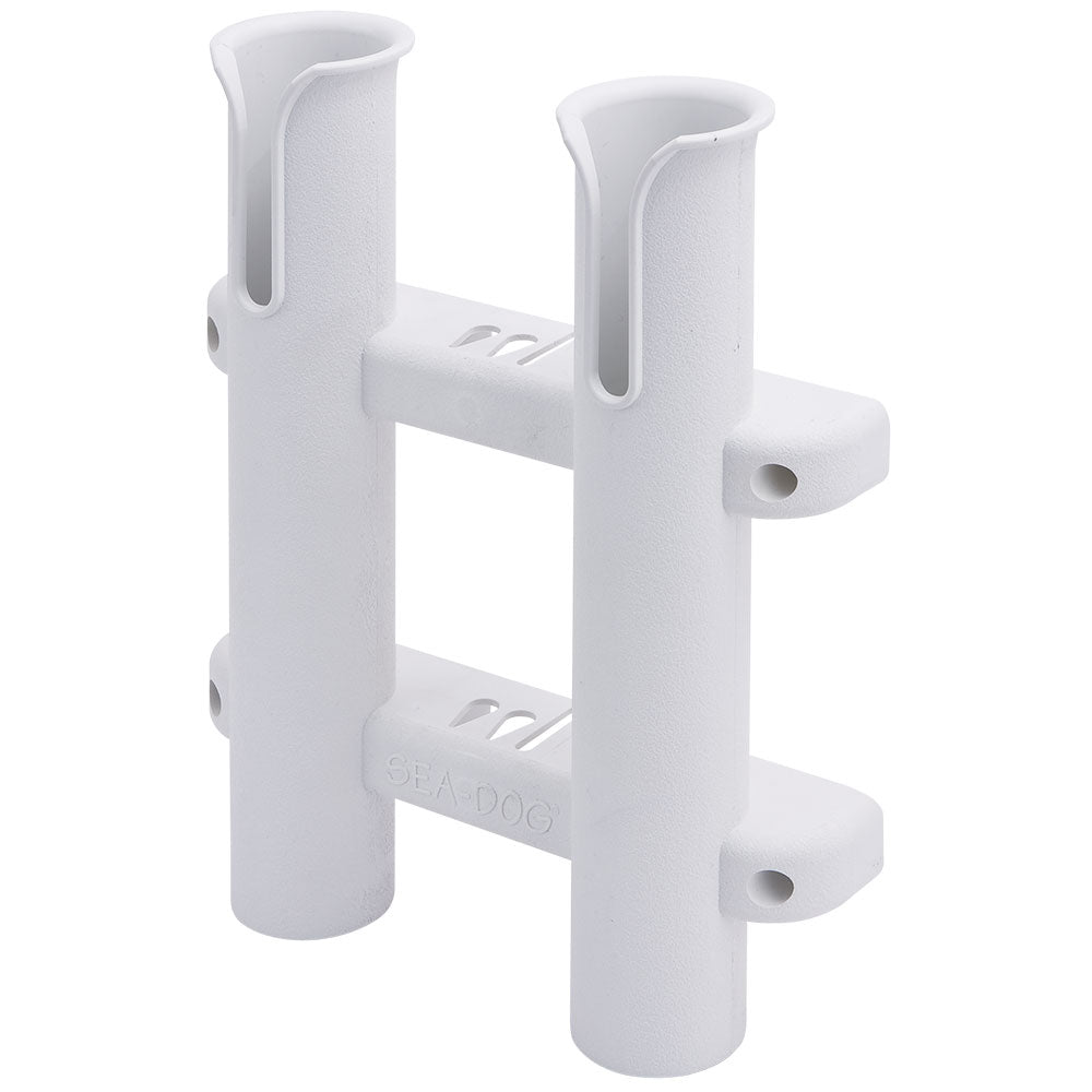 Sea-Dog Two Pole Side Mount Rod Storage Rack - White [325028-1] - Houseboatparts.com