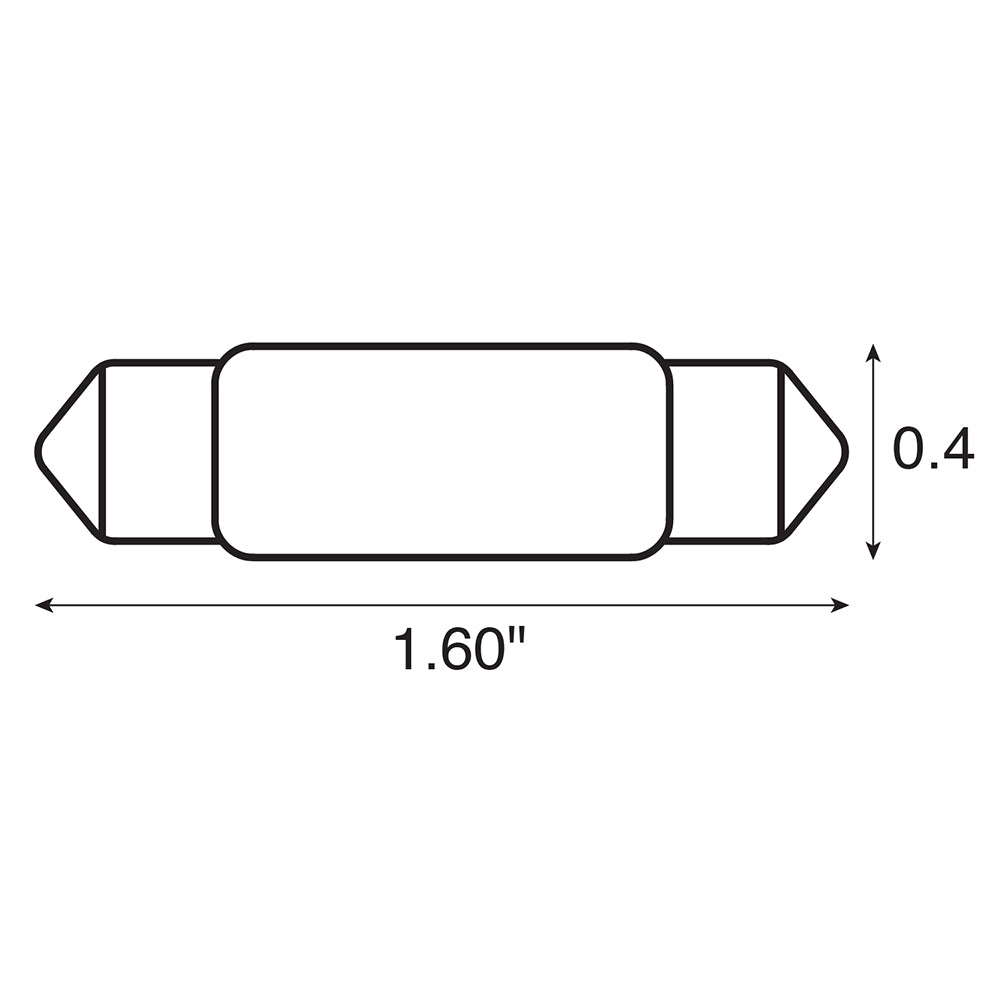 Ancor Bulb, Festoon, 12V - .97A - 15W - 12CP - 2-Pieces [522112] - Houseboatparts.com