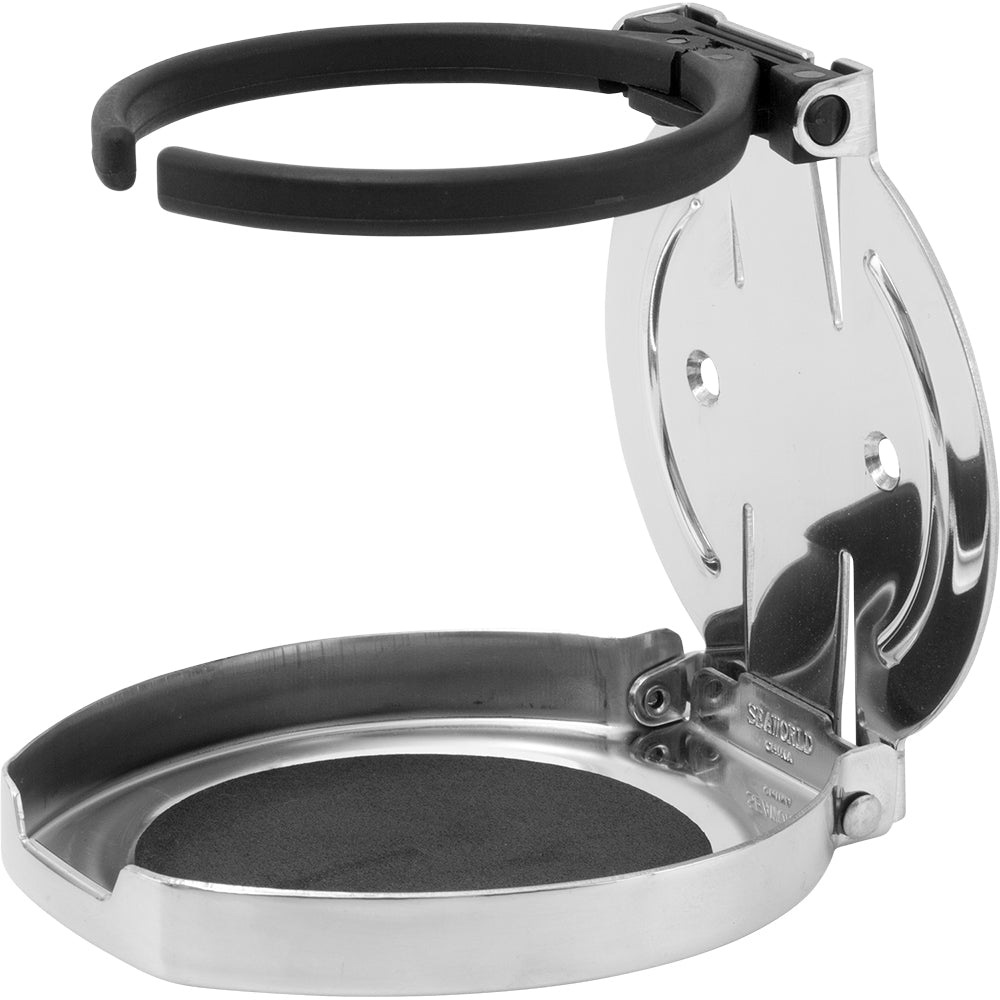 Sea-Dog Adjustable Folding Drink Holder - 304 Stainless Steel [588250-1] - Houseboatparts.com