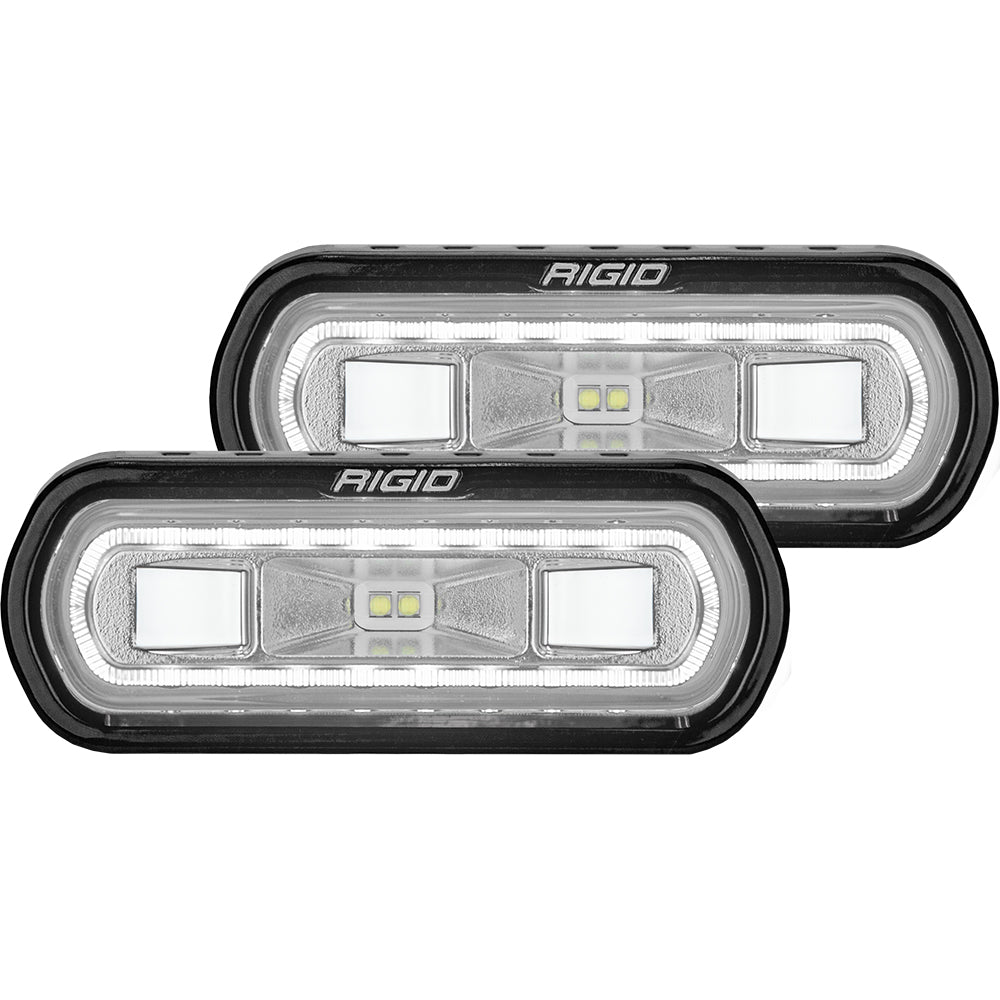 RIGID Industries SR-L Series Surface Mount Spreader Light - Black Housing - White Halo [53120] - Houseboatparts.com