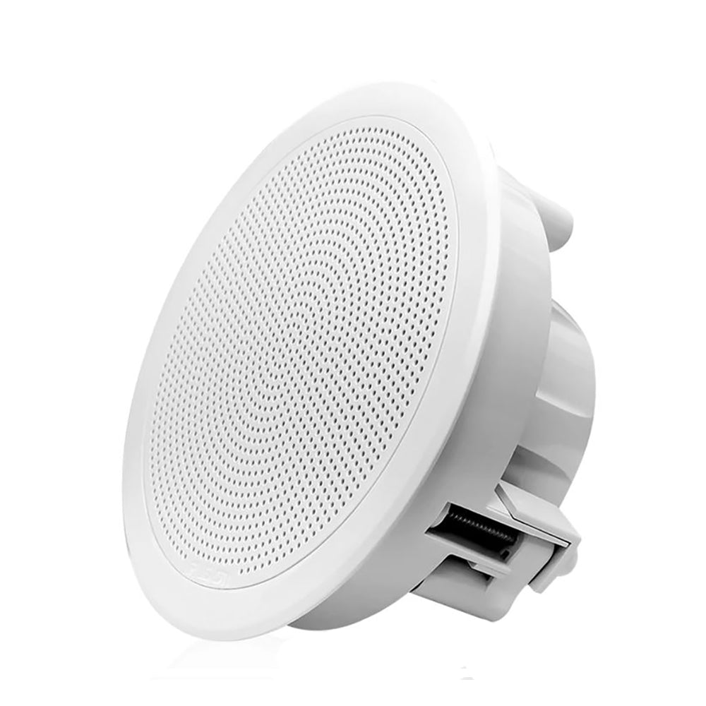 FUSION FM-F65RW FM Series 6.5" Flush Mount Round Marine Speakers - White Grill - 120W [010-02299-00] - Houseboatparts.com