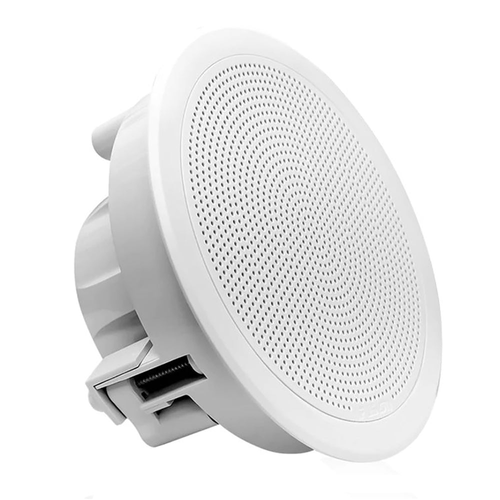 FUSION FM-F65RW FM Series 6.5" Flush Mount Round Marine Speakers - White Grill - 120W [010-02299-00] - Houseboatparts.com