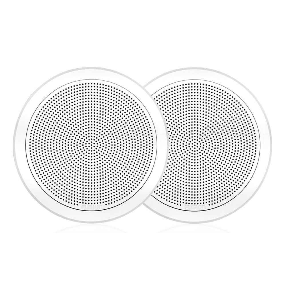 FUSION FM-F65RW FM Series 6.5" Flush Mount Round Marine Speakers - White Grill - 120W [010-02299-00] - Houseboatparts.com