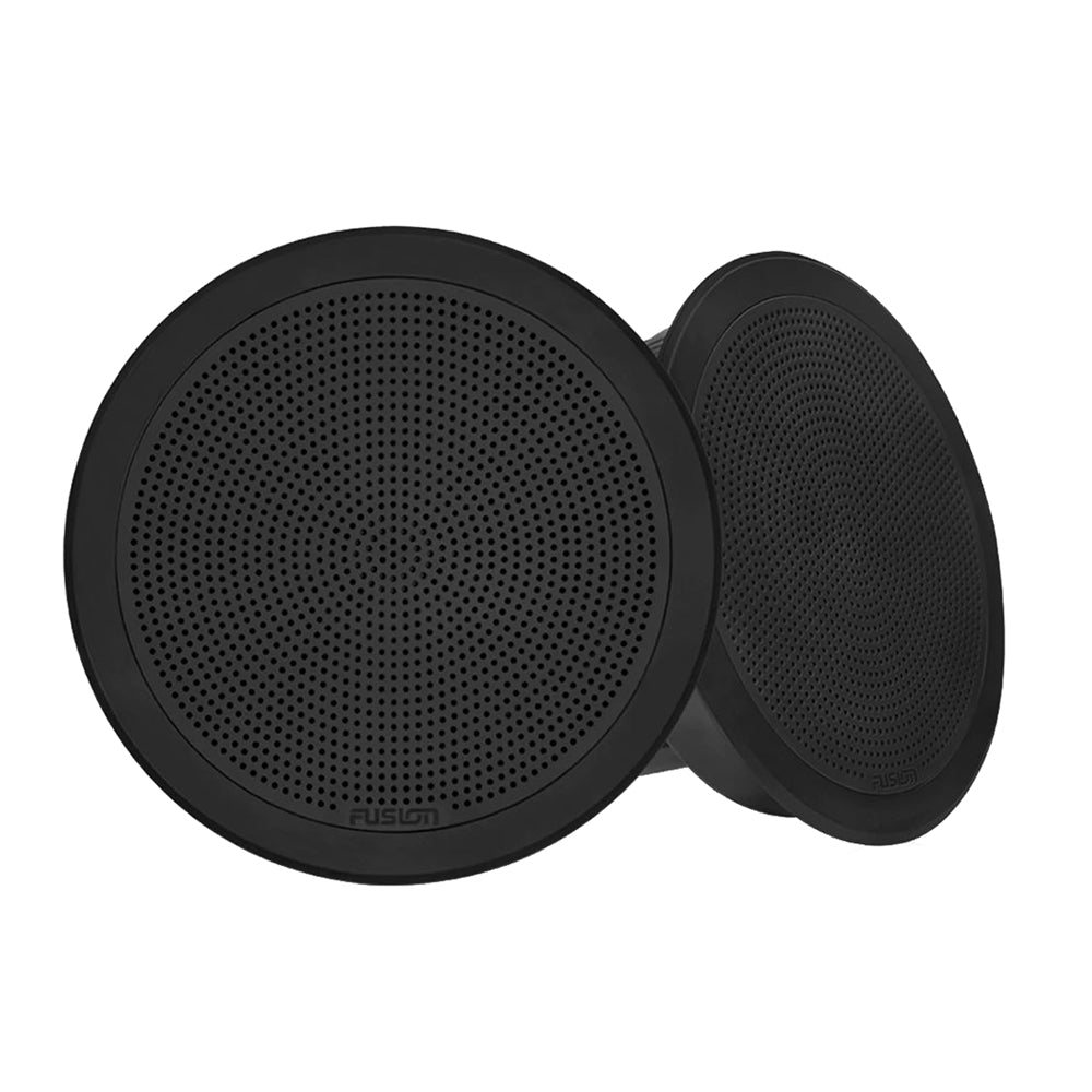 FUSION FM-F65RB FM Series 6.5" Flush Mount Round Marine Speakers - Black Grill - 120W [010-02299-01] - Houseboatparts.com