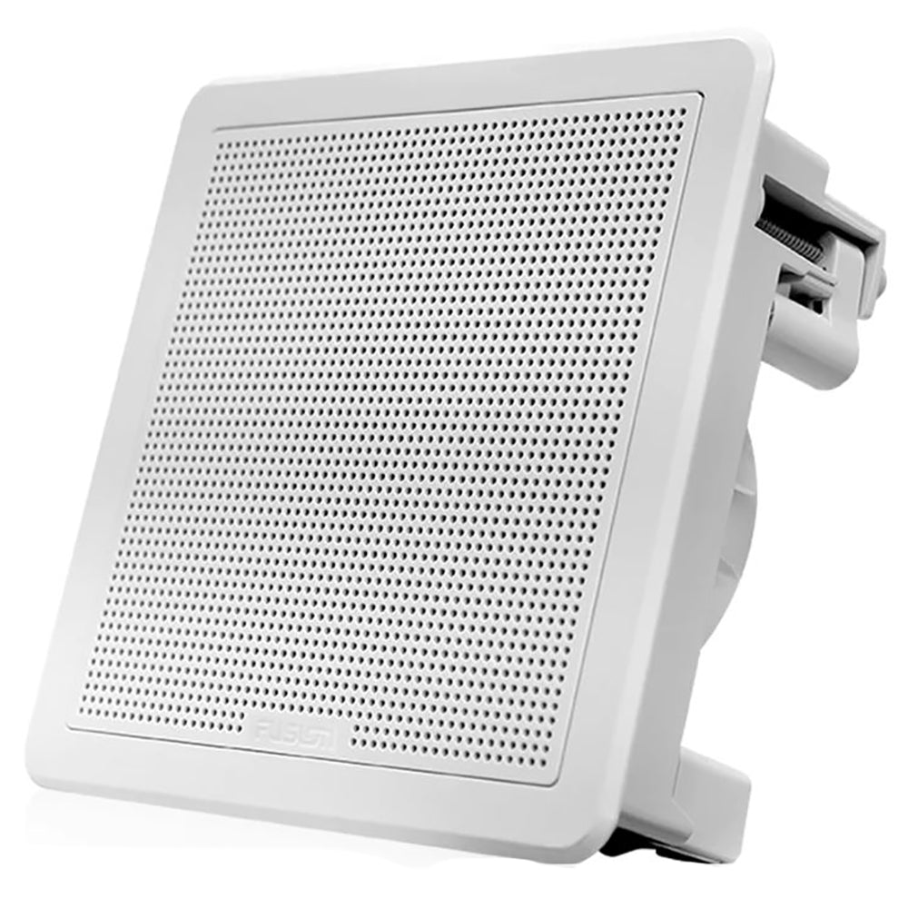 FUSION FM-F77SW FM Series 7.7" Flush Mount Square Marine Speakers - White Grill - 200W [010-02300-10] - Houseboatparts.com