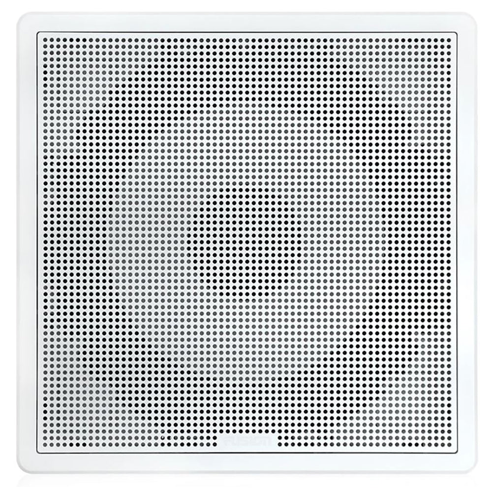 FUSION FM-S10SW FM Series 10" 400W Flush Mount Marine Subwoofer - Square Grill - White [010-02301-10] - Houseboatparts.com