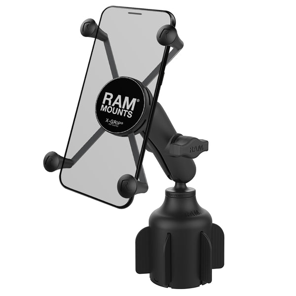 RAM Mount RAM X-Grip Large Phone Mount w/RAM Stubby Cup Holder Base [RAP-B-299-4-UN10U] - Houseboatparts.com
