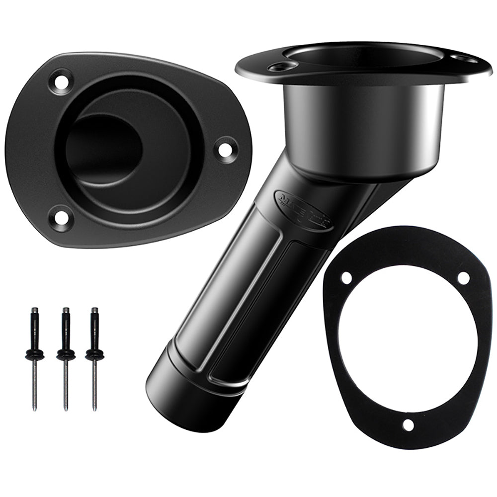 Mate Series Plastic Rod  Cup Holder 30 Closed w/Oval Top f/Kayaks - Black [P2030BK] - Houseboatparts.com