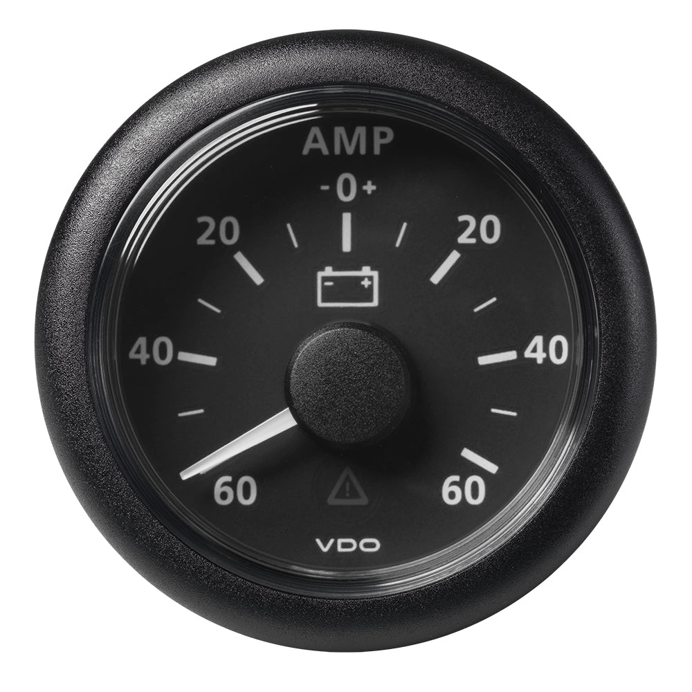 Veratron 52MM (2-1/16") ViewLine Battery Status Gauge -60/+60AMP - Black Dial  Bezel [A2C59512328] - Houseboatparts.com