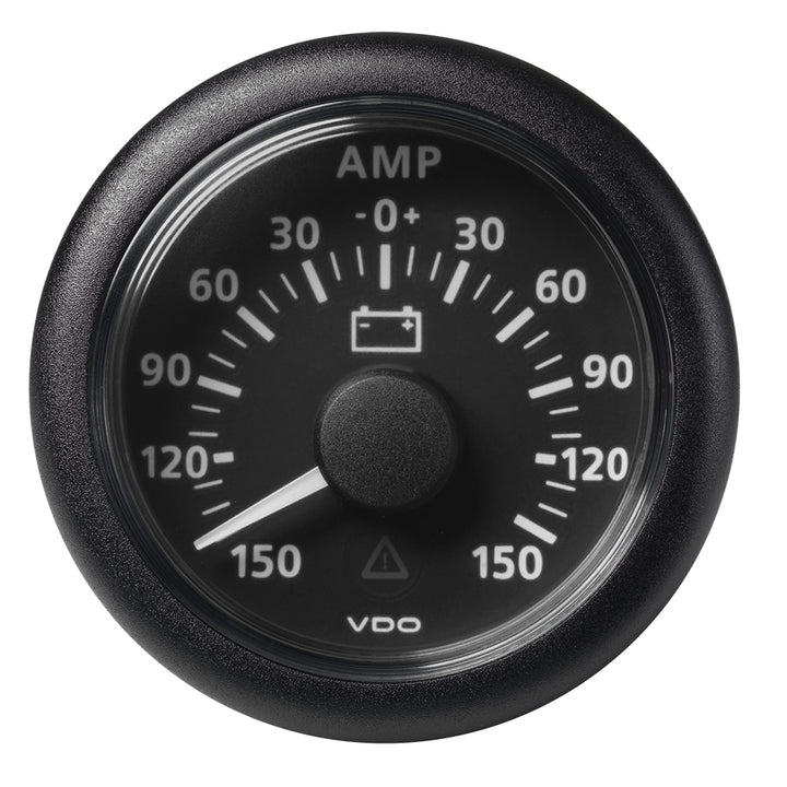 Veratron 52MM (2 - 1/16") ViewLine Battery Status Gauge - 150/+150AMP - Black Dial Bezel [A2C59512329] - Houseboatparts.com