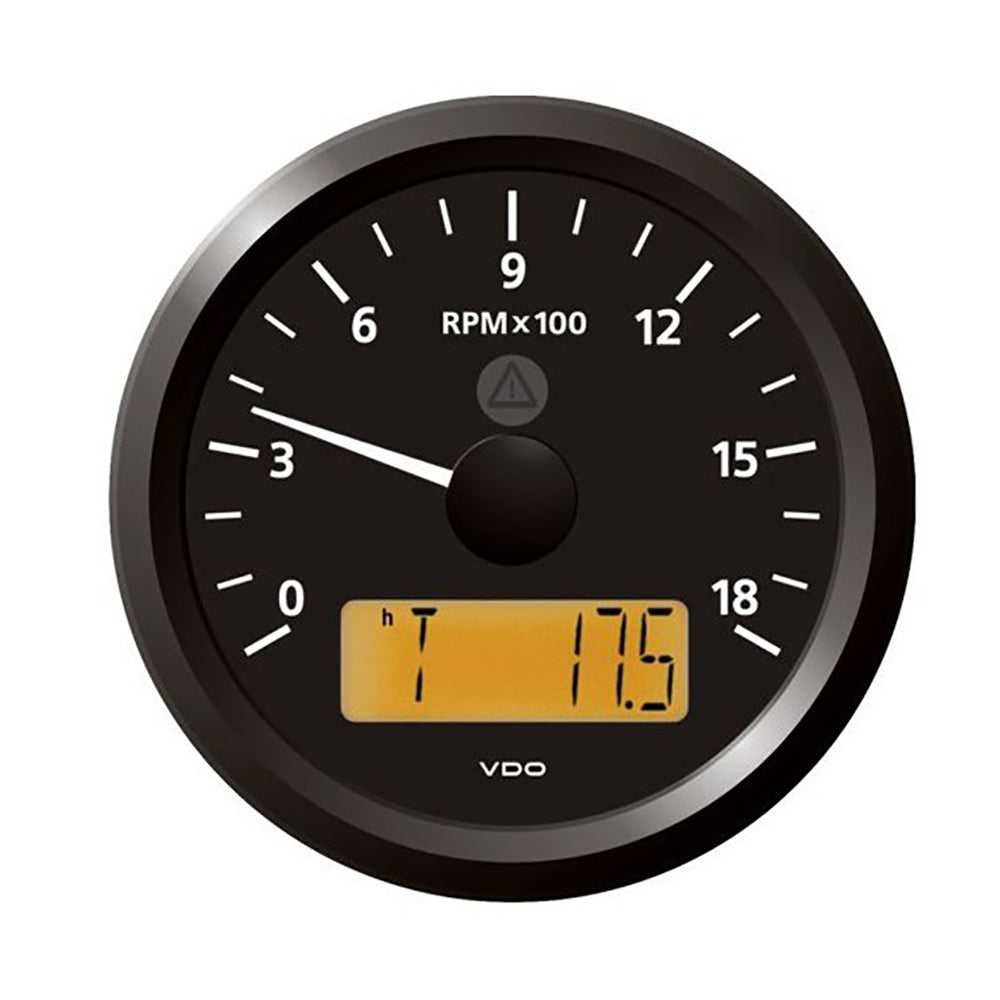 Veratron 3-3/8" (85 mm) ViewLine Tachometer - 0 to 6000 RPM - 8 to 32V - Black Dial  Triangle Bezel [A2C59512350] - Houseboatparts.com