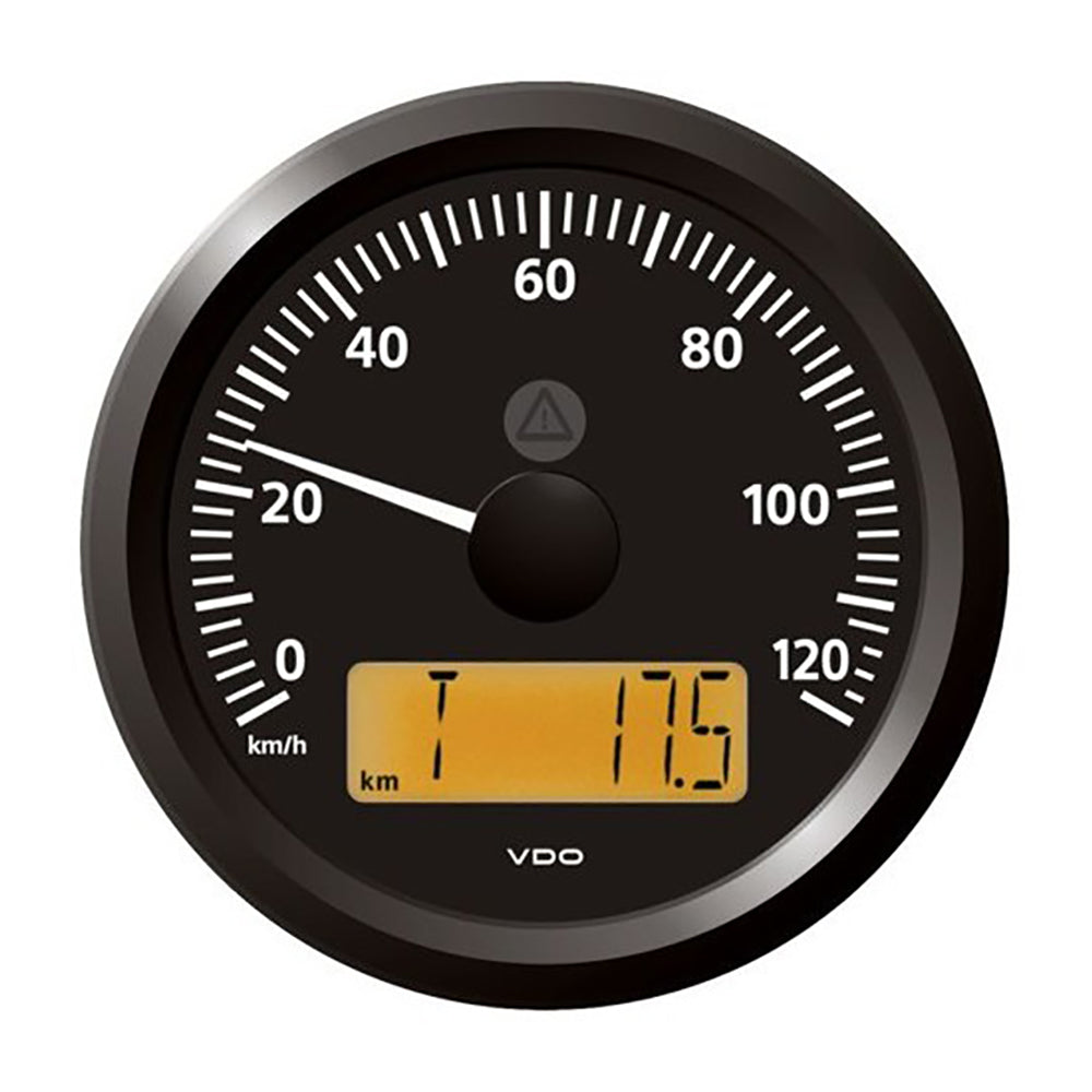 Veratron 3-3/8" (85 mm) ViewLine Speedometer - 0 to 120 KMH - 12/24V - Black Dial  Triangular Bezel [A2C59512369] - Houseboatparts.com