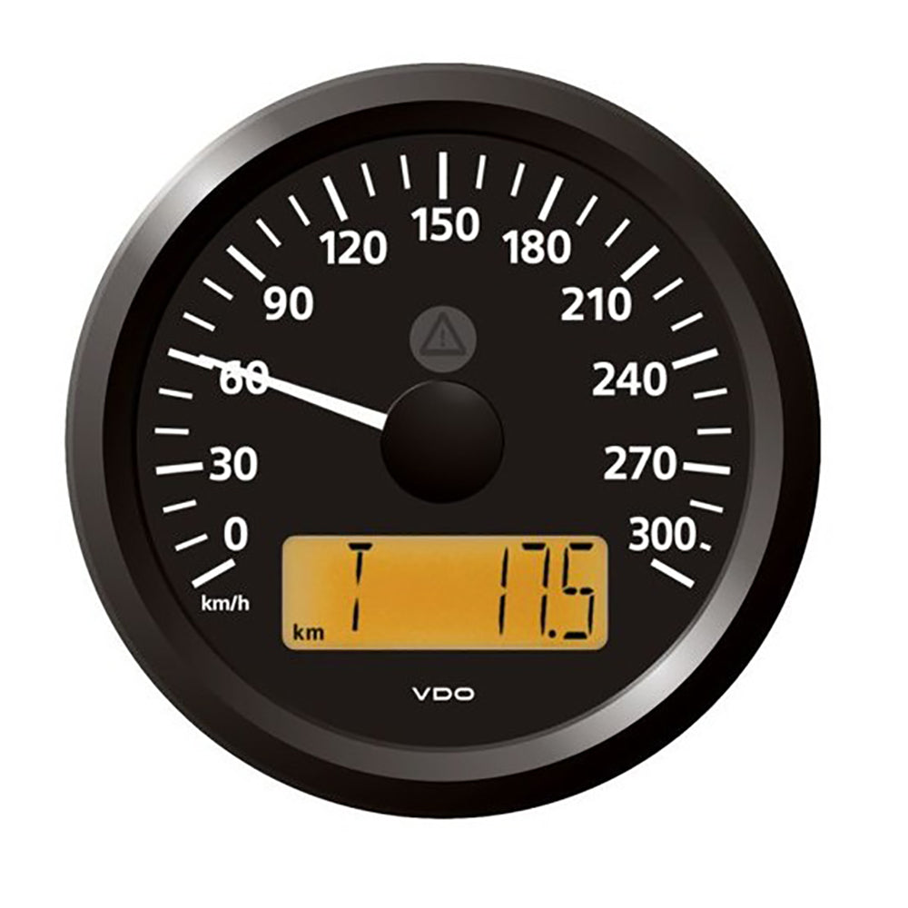 Veratron 3-3/8" (85 mm) ViewLine Speedometer - 0 to 300 KMH - 12/24V - Black Dial  Triangular Bezel [A2C59512371] - Houseboatparts.com