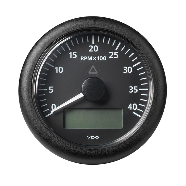 Veratron 3-3/8" (85MM) ViewLine Tach w/Multifunction Display - 0 to 4000 RPM - Black Dial  Bezel [A2C59512391] - Houseboatparts.com