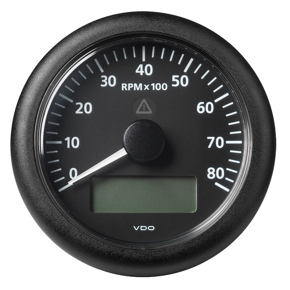 Veratron 3-3/8" (85MM) ViewLine Tachometer with Multi-Function Display - 0 to 8000 RPM - Black Dial  Bezel [A2C59512395] - Houseboatparts.com