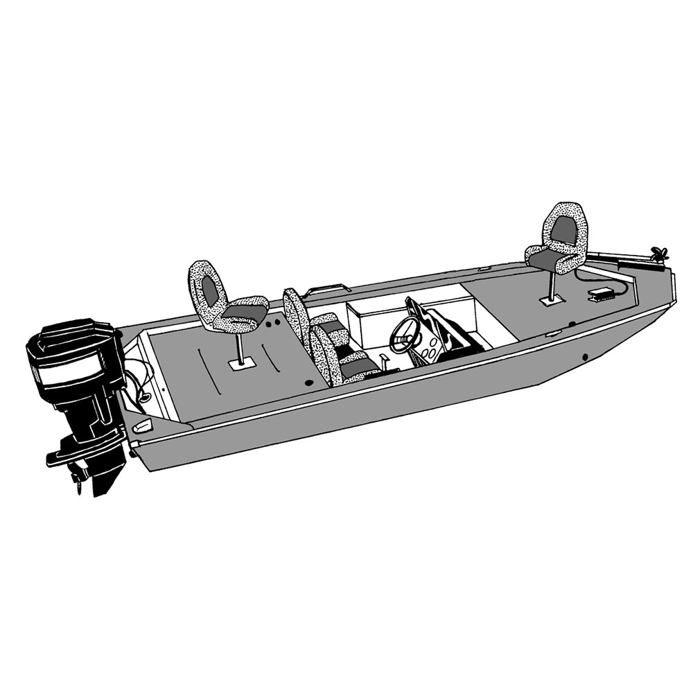 Carver Performance Poly-Guard Styled-to-Fit Boat Cover f/16.5 Jon Style Bass Boats - Shadow Grass [77816C-SG] - Houseboatparts.com